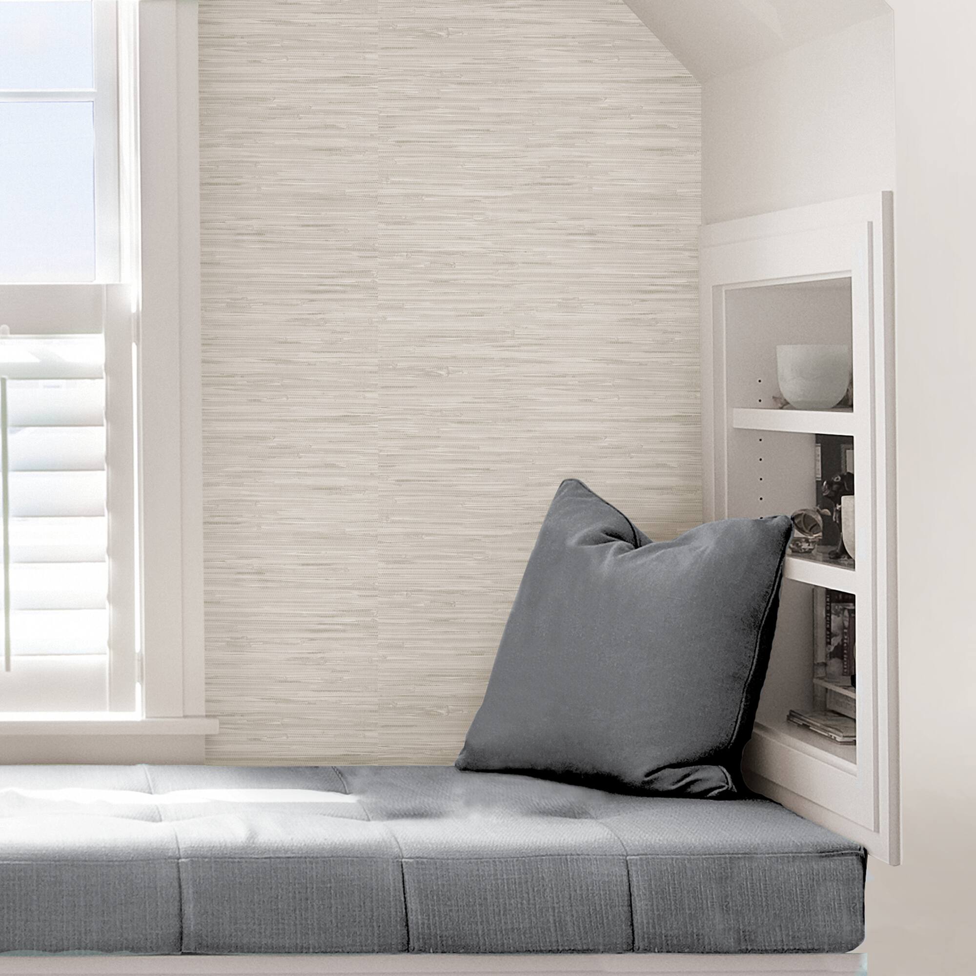 NuWallpaper Cream Grassweave Peel & Stick Wallpaper